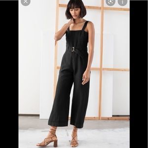 & Other stories Linen Belted Jumpsuit